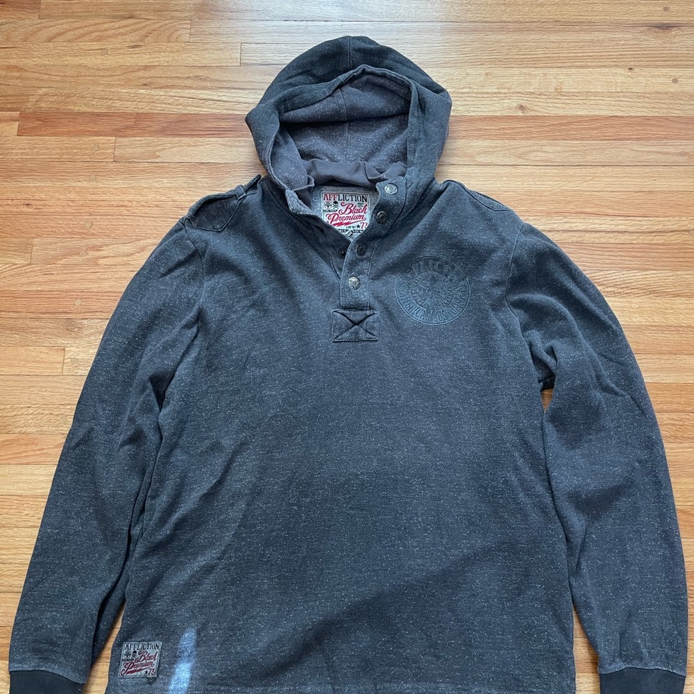Affliction Gray Graphic Sweatshirt